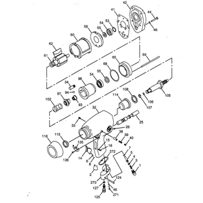 Wrench Diagram and Parts List for CP744  Chicago Pneumatic Wrench